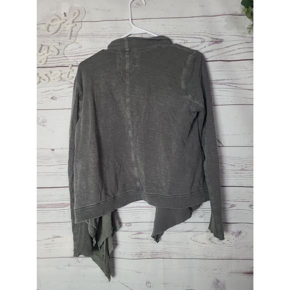 Anthropologie Saturday Sunday Gray Draped Cardigan Comfy Lounge Woman Size Large - Picture 3 of 8